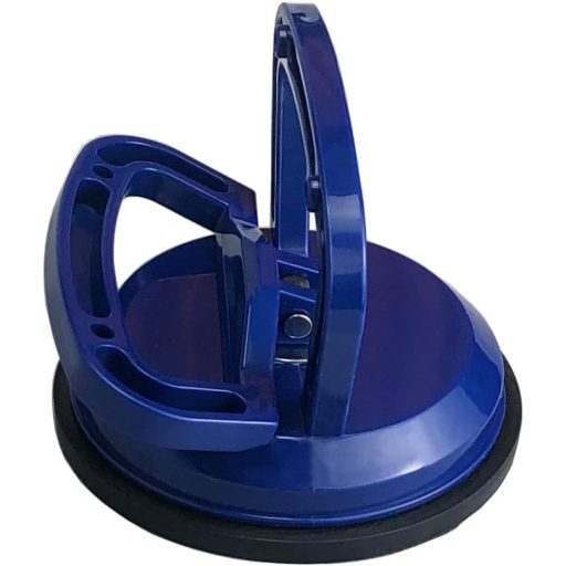 Q-CUP Üveg Tapadókorong 30 kg Teherbírással - Kék Szívókorong Üveglapokhoz, Csempéhez - 118 mm Átmérőjű Professzionális Emelőeszköz