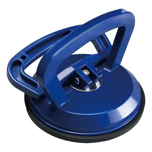 Q-CUP Üveg Tapadókorong 30 kg Teherbírással - Kék Szívókorong Üveglapokhoz, Csempéhez - 118 mm Átmérőjű Professzionális Emelőeszköz