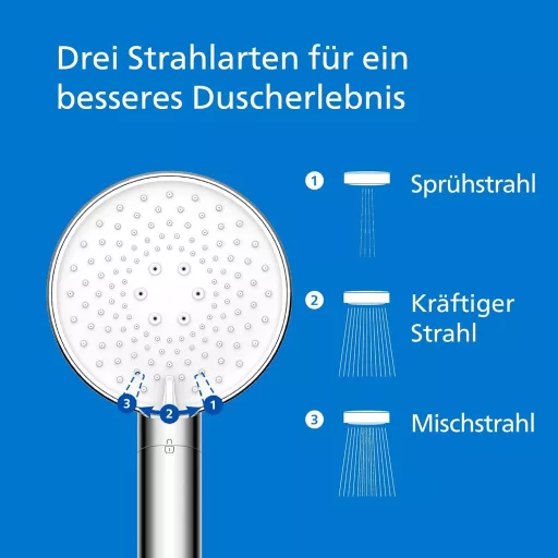 Philips zuhanyfej szűrővel, klórium eltávolítás, 3 spray mód, nyomásfokozó - Chrome