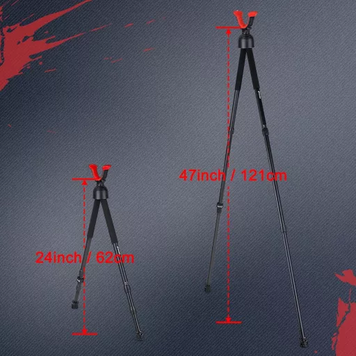 Bipod Zeadio cu mâner din spumă de înaltă densitate și cap rotativ la 360°