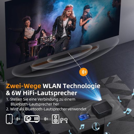 XGODY A45 4K Android Projektor 1080P FHD, 500 ANSI Autofókusz, WiFi Bluetooth Otthoni Mozi