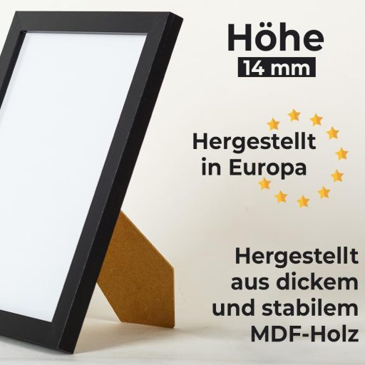 JCNORD fekete képkeret 10x15 cm MDF fa modern fali asztali fotókeret akril üveggel