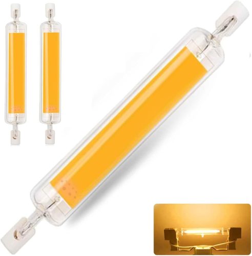 MZIEIU 10 W R7S LED Izzók 78 mm – Meleg fehér (3000 K), 1000 LM, vibrálásmentes, dimmelhető – 100 W halogén rúd helyettesítője, 360° világítás, AC 220–240 V