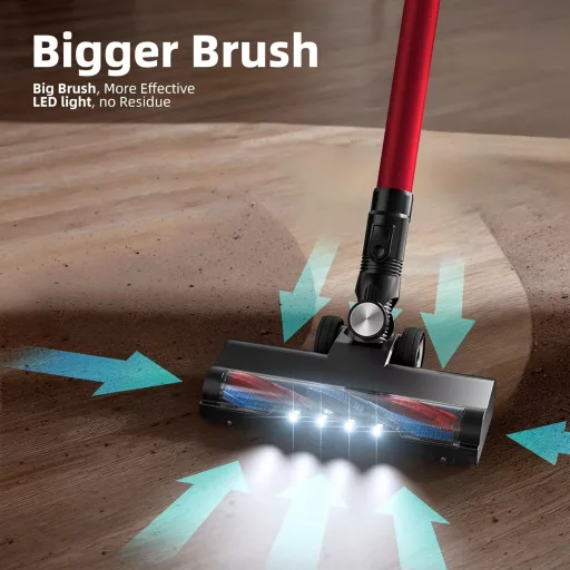 VEGREM 25 Kpa Akkumulátoros Porszívó 160W, 40 Perc Üzemidő, LED Kijelzővel