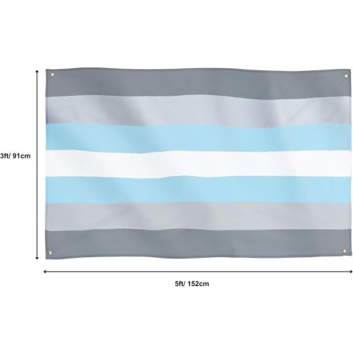 Runesol Demiboy Pride Zastava 150x90cm, LGBT+ Zastava Ponosa Za Unutarnju/Vanjsku Upotrebu