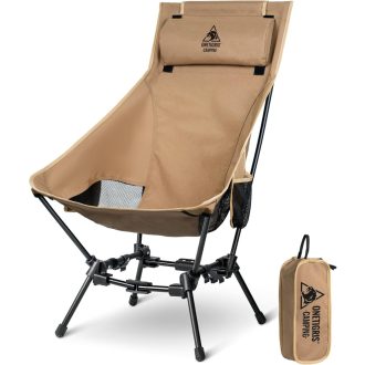   OneTigris Dragonhide összecsukható kemping szék, 125 kg terhelhetőség, oldaltáskákkal