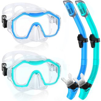   Lealinga Snorkel Szett 2 Személyes Panoráma Maszk Száraz Snorkelcsővel Anti-Fog