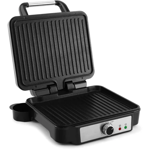 YASHE 4 szeletes kontakt grill 1800W, panini készítő, 180° nyitás, szabályozható hőmérséklet