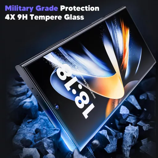 Hoerrye Samsung Galaxy S24 Ultra Ujjlenyomat Kompatibilis Adatvédelmi Üvegfólia 9H, 2db