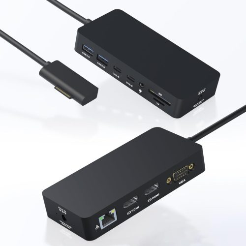 Docking station Microsoft Surface 12-în-1, cu suport triplu monitor, porturi HDMI și VGA