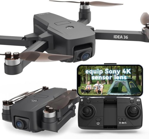 TTROARDS IDEA36 GPS Drón 4K Kamerával - 5G WiFi, Követés Funkcióval, Intelligens Visszatérés, Sony IMX Szenzor, 249g Könnyű, SD Kártya Kompa