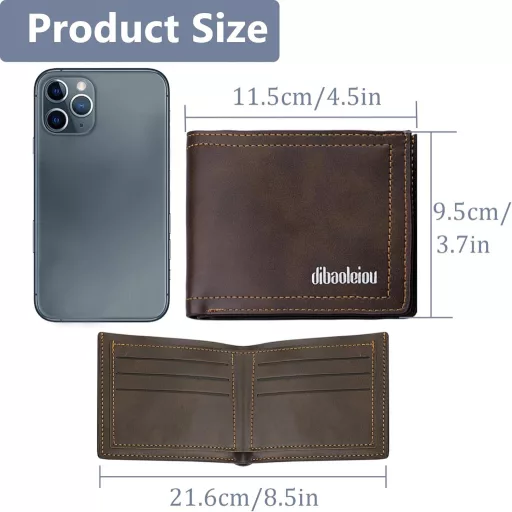 LOCCY Férfi Bőr Pénztárca Kompakt Méret Fekete Barna Színben Modern Dizájn Slim Wallet Kártya Tartó