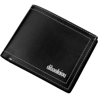   LOCCY Férfi Bőr Pénztárca Kompakt Méret Fekete Barna Színben Modern Dizájn Slim Wallet Kártyatartó