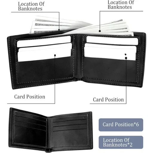 LOCCY Férfi Bőr Pénztárca Kompakt Méret Fekete Barna Színben Modern Dizájn Slim Wallet Kártyatartó