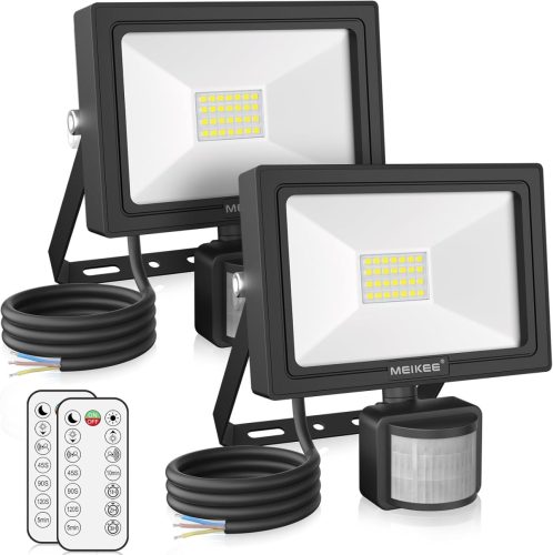 MEIKEE 25W Reflector LED cu Senzor de Mișcare - 2100 Lumeni, IP66 Impermeabil, Telecomandă, 3 Moduri, Luminozitate Reglabilă, Lampă de Exterior pentru Grădină, Ga