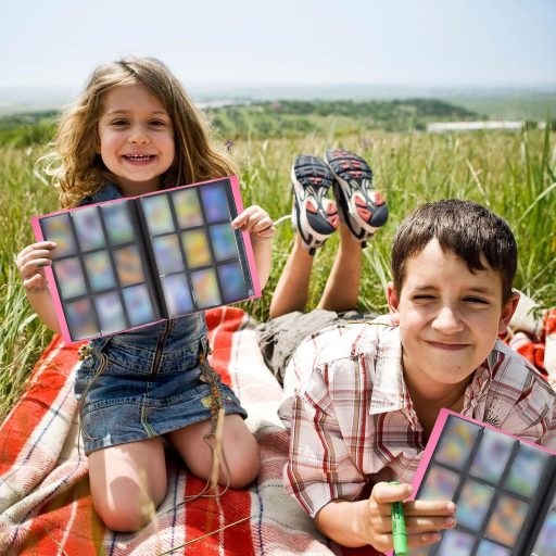 JUSONEY Trading Card Album 360 zseb 20 oldal MTG Magic kártya gyűjtéshez vízálló rózsaszín