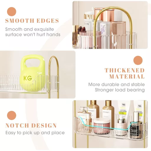 SPACEKEEPER 3-poschodový priehľadný organizér na make-up - kozmetický úložný box