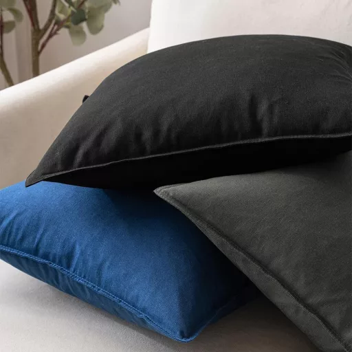 MIULEE 2 ks bavlnených ľanových obliečok na vankúš 30x50 cm, čierne, dekoratívne na pohovku a do spálne