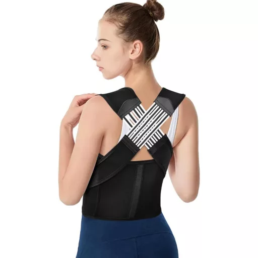 ACWOO Korektor držania tela - Nastaviteľná podpora chrbta pre mužov a ženy, Priedušné ramenné popruhy, Podpora krku a chrbta, Neviditeľný pod oblečením