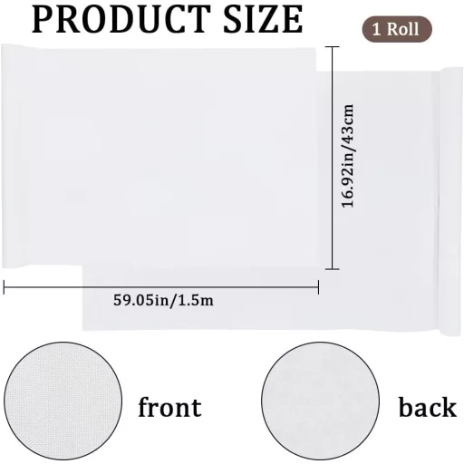 craspire Bijeli Laneni Omot za Knjige za A3 A8 Veličine, Papirnati Omot za Uvez