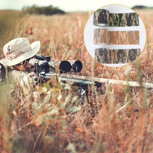 Saiginida 8 tekercs kamuflázs rugalmas szalag 5cm x 4,5m öntapadó