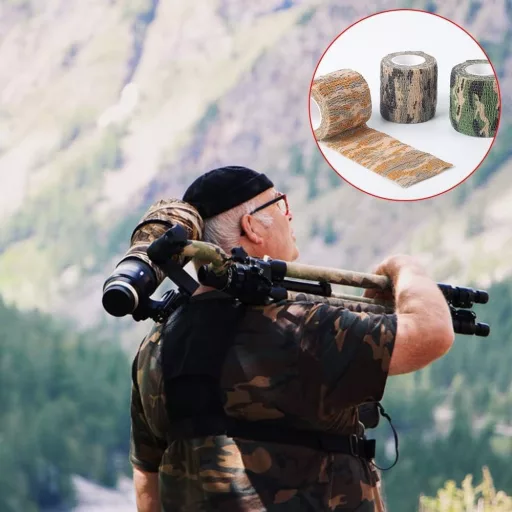 Saiginida 8 tekercs kamuflázs rugalmas szalag 5cm x 4,5m öntapadó