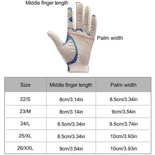 MiOYOOW Golfová rukavica pre ľavákov - Priedušná ovčia koža, protišmyková unisex golfová rukavica pre dospelých