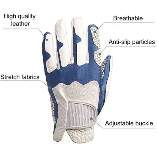 MiOYOOW Golfová rukavica pre ľavákov - Priedušná ovčia koža, protišmyková unisex golfová rukavica pre dospelých