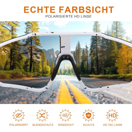 Športové okuliare BootyBay polarizačné na bicykel a lyžovanie, UV400 ochrana, unisex