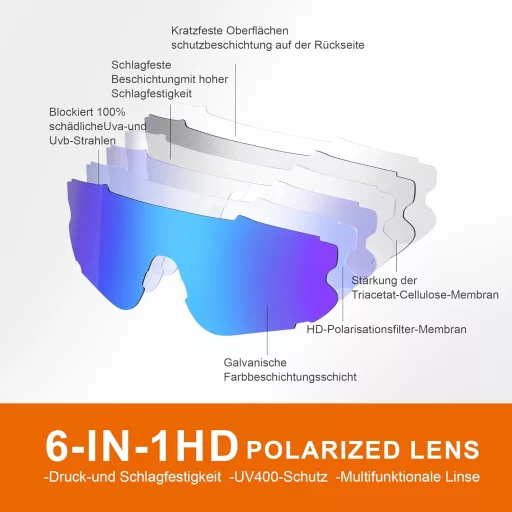BootyBay polarizirane sportske naočale za biciklizam skijanje UV400 zaštita unisex