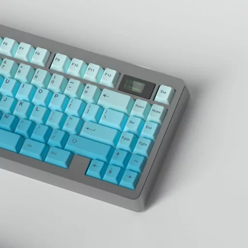 Venit Keys PBT Gradient 125 Billentyű Cherry Profile Mechanikus Billentyűzet Keycap Cyan