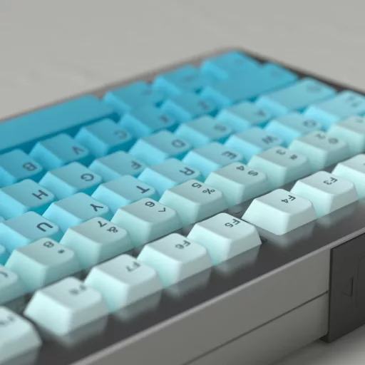 Venit Keys PBT Gradient 125 Taste, Profil Cherry, Taste Mecanice, Cyan