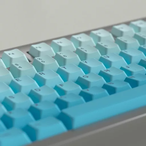 Venit Keys PBT Gradient 125 Taste, Profil Cherry, Taste Mecanice, Cyan