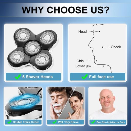 XR1500, XR1501, RX5 kopaszborotva pótfej, 2 db-os szett