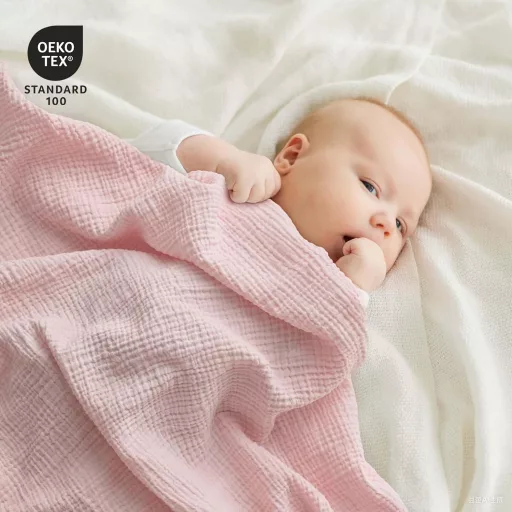 GLLQUEN BABY Puha Pamut Pólya 2 db, 95x100cm, Újszülött Takaró Fiúnak és Lánynak Sage