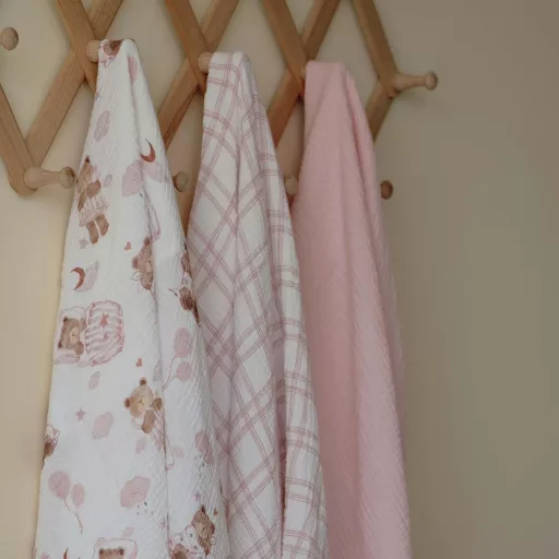GLLQUEN BABY Puha Pamut Pólya 2 db, 95x100cm, Újszülött Takaró Fiúnak és Lánynak Sage