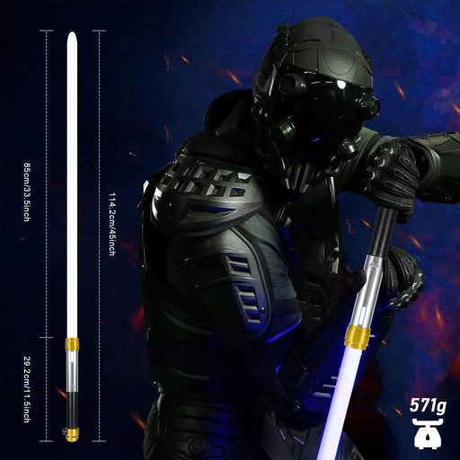 ELESKOCO Mozgásvezérlésű Kettős Fénykard RGB 16 Szín Fém Nyéllel