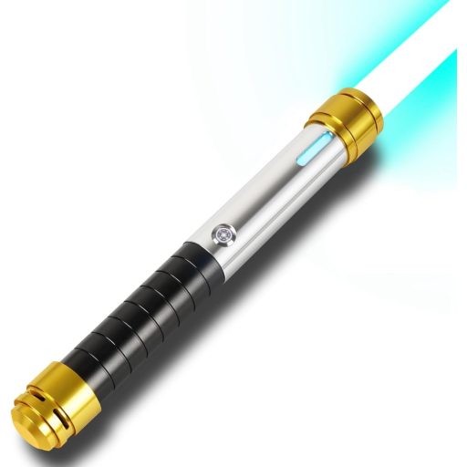 Săbie Laser Dublă RGB cu 16 Culori, Controlată prin Mișcare, Mâner Metalic ELESKOCO