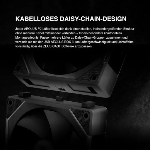 GAMDIAS AEOLUS P2 120mm PWM-ARGB PC ventilátor cserélhető lapátokkal
