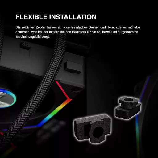 GAMDIAS AEOLUS P2 120mm PWM-ARGB PC ventilátor cserélhető lapátokkal