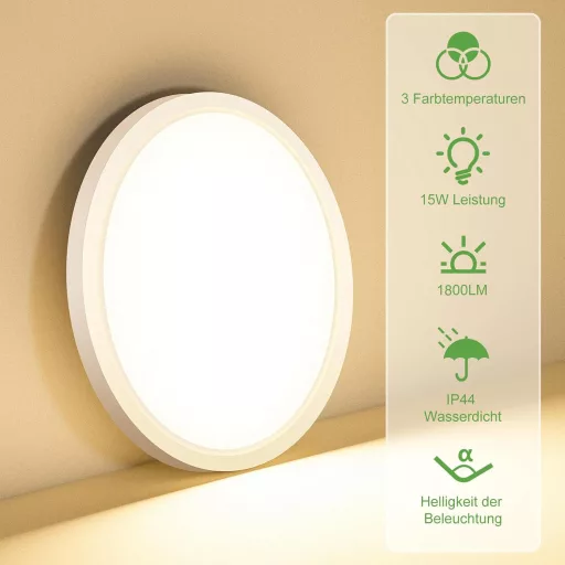 Zemty LED mennyezeti lámpa 15W 1800 lm 18 cm kerek ultraflat