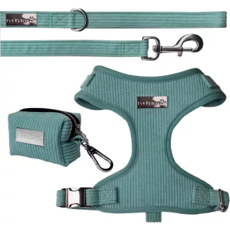   Ham ajustabil pentru câini mici Pet Peterson, set de 3 piese, mentă, XS