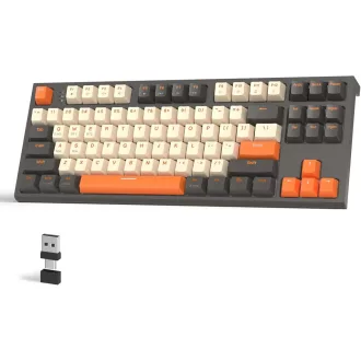   Bezdrôtová herná klávesnica FREEWOLF M88 TKL, mechanická, Hot-Swap, Bluetooth/2.4GHz, Red Switch, QWERTY