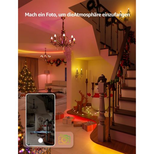 Lepro AI Smart LED izzó E14 4,9W RGB színváltós, hangvezérlés Alexa Google, WiFi Bluetooth, meleg hideg fehér fény