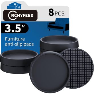   RCHYFEED 8 db csúszásmentes szilikon padlóvédő 9cm fekete