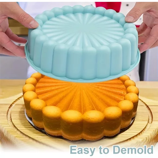 EXIN DEHCEN Silikonski Kalup za Pečenje 20 cm - Okrugli Kalup za Torte za Višeslojne Torte, Cheesecake, Rainbow Torte, Periv u Perilici Posuđa