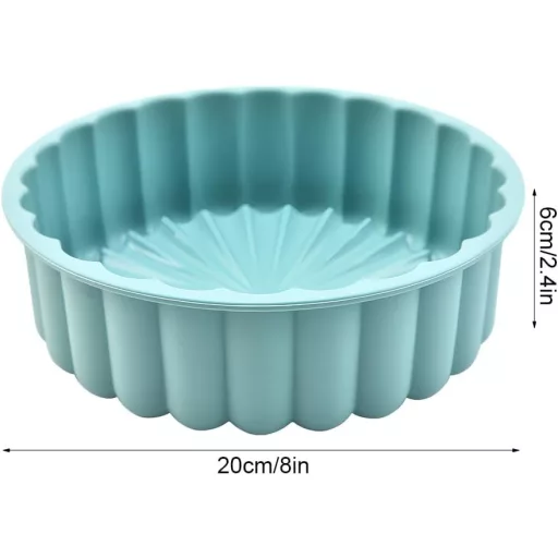 Formă de copt silicon EXIN DEHCEN 20 cm - Formă rotundă pentru tort, pentru torturi cu mai multe straturi, cheesecake, tort curcubeu, lavabilă în mașina de spălat vase