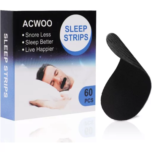 ACWOO Szájszalag Alváshoz, 60 db Horkolás Elleni Szájtapasz, Ovális Alvási Tapasz, Légzés Javító Szájragasztó