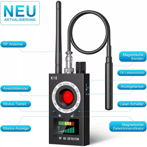 Detector de camere ascunse și dispozitive de ascultare Menborn, localizator GPS