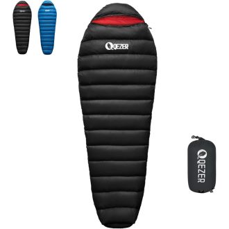   QEZER 650-es lúddaun téli hálózsák -30°C-ig, kempingezéshez és hegymászáshoz